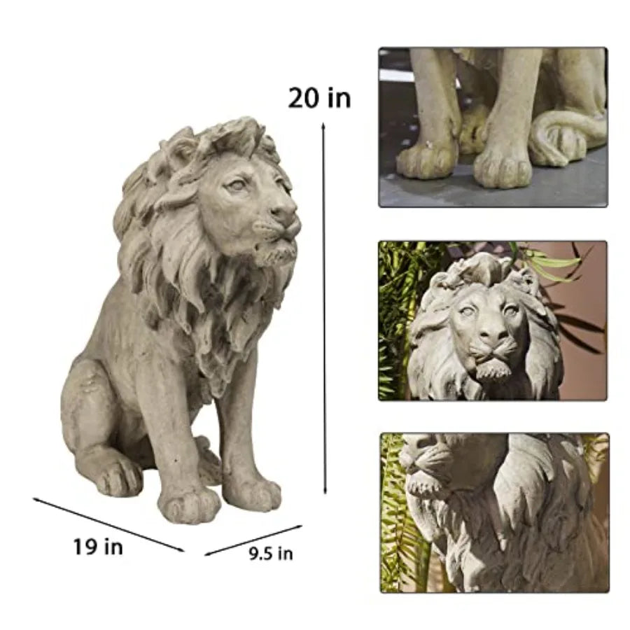 20Inch Outdoor Lion Statue
