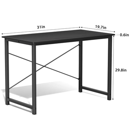 Modern Simple Style Compact Metal Frame Computer, Office, Writing, Study, Gaming Table, Easy Assembly