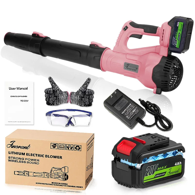 Ultra-high power cordless leaf blower suitable for garden cleaning, dust removal and snow removal