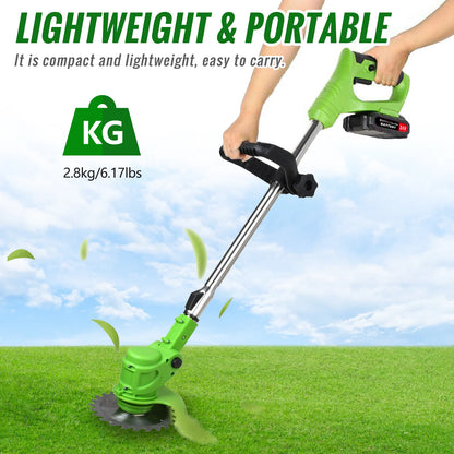 Electric Grass Trimmer 2-in-1 Cordless Cutter With 2x Battery