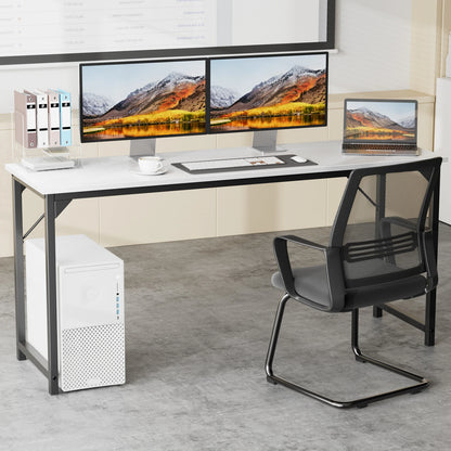 Modern Simple Style Compact Metal Frame Computer, Office, Writing, Study, Gaming Table, Easy Assembly