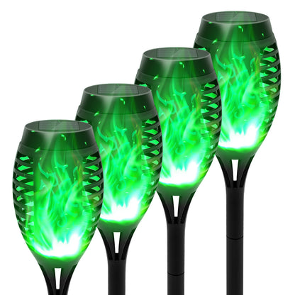 4/6/8/12Pcs Solar Powered Flickering Flame LED Torch Light