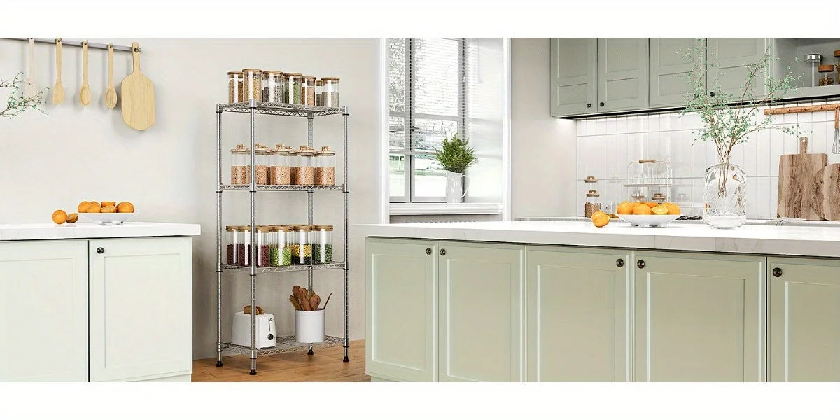 Multi-Tier Steel Utility Shelving Unit