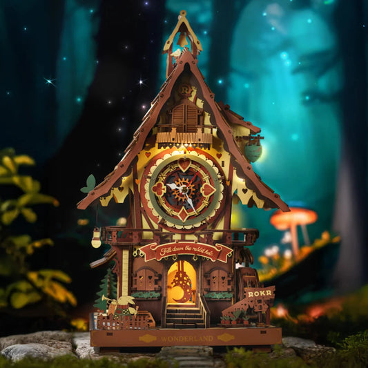 Cuckoo Clock Mechanical 3D Wooden Puzzle Unique Desk Home Decor