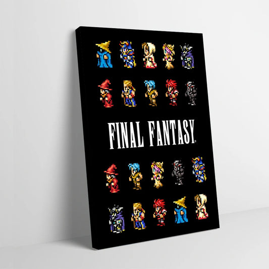 Final Fantasy I Pixel Art Printing Poster Wall Art Canvas Painting