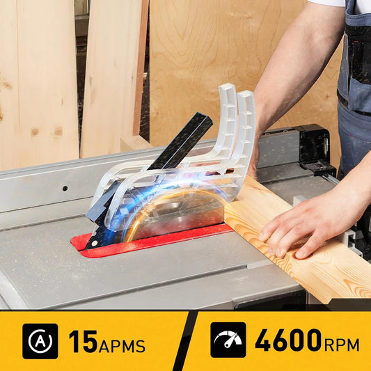 Mini Benchtop 10" Table Saw with 36T Blade for Wood PVC Aluminum Metal Cutting Home Workshop