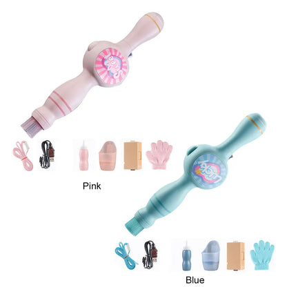 Portable Bubble Maker, Elastic Smoke Bubble Machine, Automatic Bubble Blower for Kids