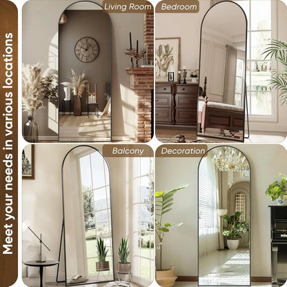 Full Length 58"x18" Rectangular Full Body Mirror with Stand for Bedroom, Living Room