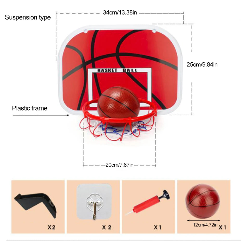 Kids Mini Basketball Hoop With Backboard and Electronic Scoreboard, Outdoor Indoor Excersise Game Toys