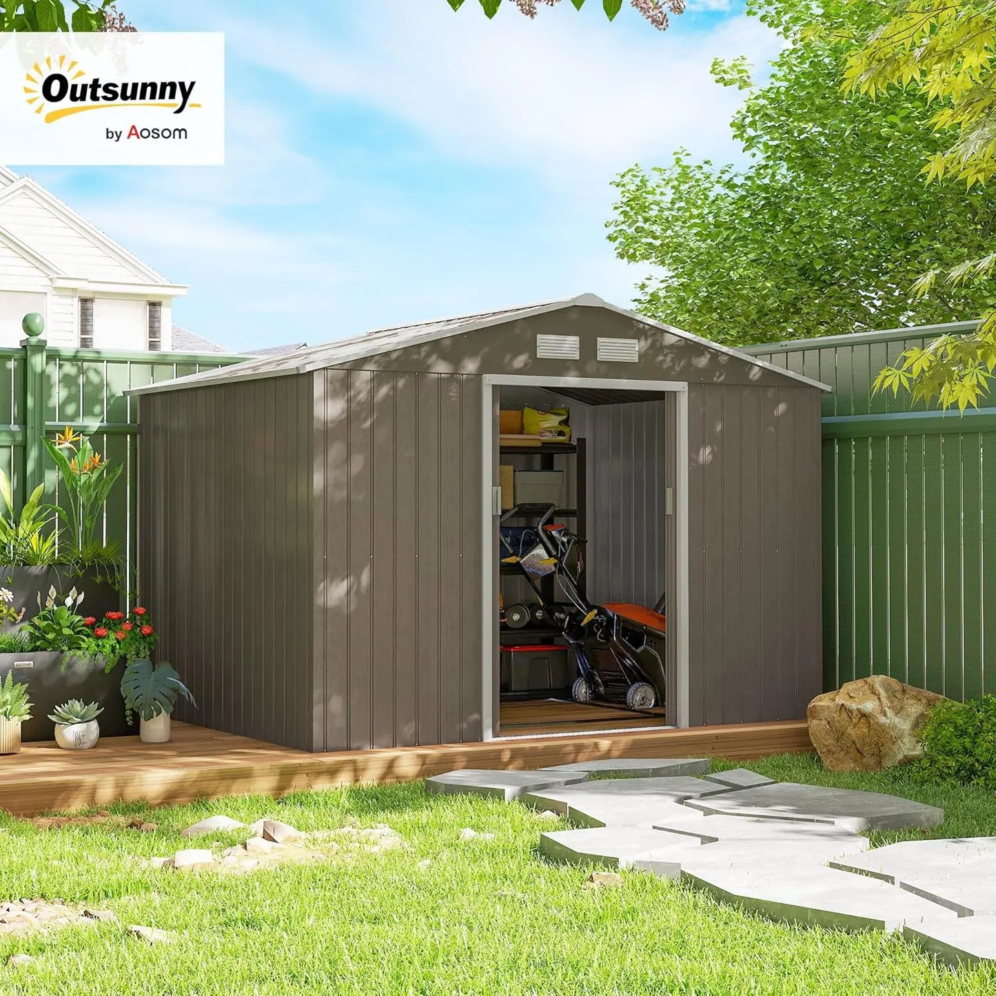 9x6ft Metal Storage And Tool Shed
