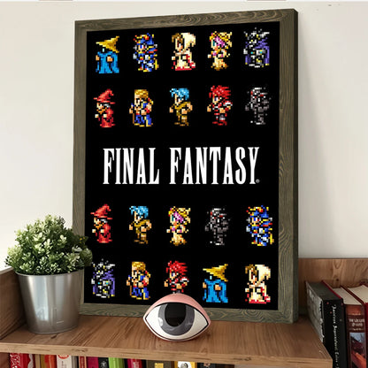 Final Fantasy I Pixel Art Printing Poster Wall Art Canvas Painting
