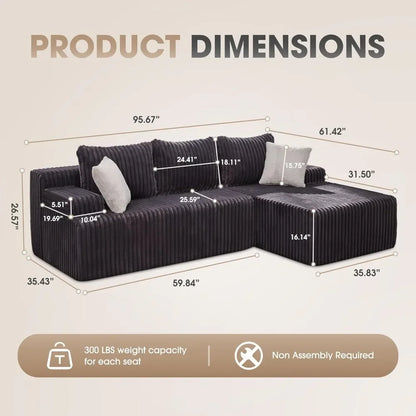 Modular Sectional Sofa Couch, Living Room Furniture Set Customized