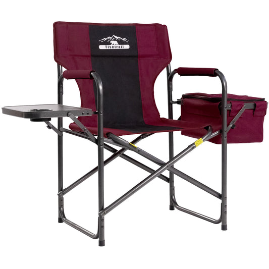 Director Camp Chair with Cooler Bag and Foldable Side Tray