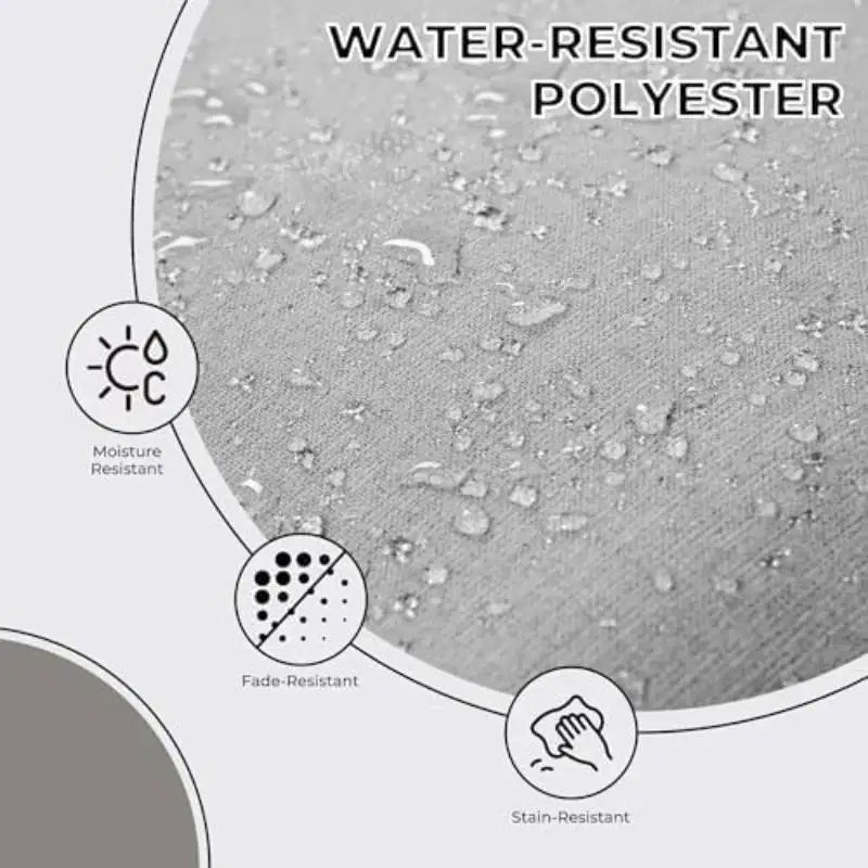 7-Piece Outdoor Patio Dining Set, 6 Swivel Chairs with Cushions & Black Rectangular Dining Table