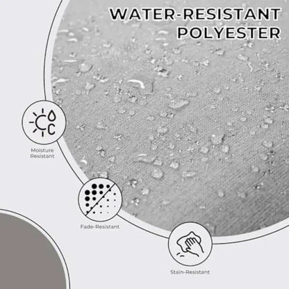 7-Piece Outdoor Patio Dining Set, 6 Swivel Chairs with Cushions & Black Rectangular Dining Table