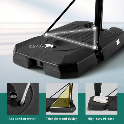 44" Portable Basketball Hoop with Adjustable Height System