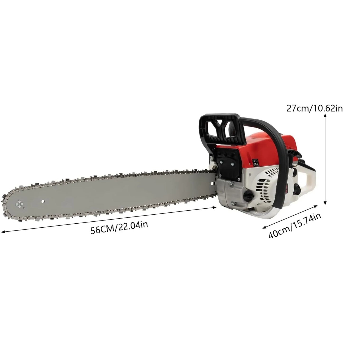 22 Inch Chainsaw Gas Power, Portable Woodcutting Gas Chain Saw for home and garden