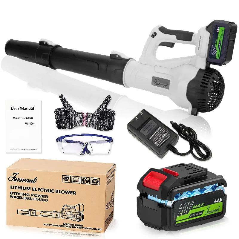 Ultra-high power cordless leaf blower suitable for garden cleaning, dust removal and snow removal