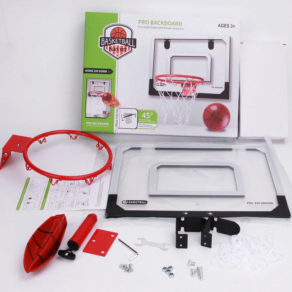 Kids Mini Basketball Hoop With Backboard and Electronic Scoreboard, Outdoor Indoor Excersise Game Toys