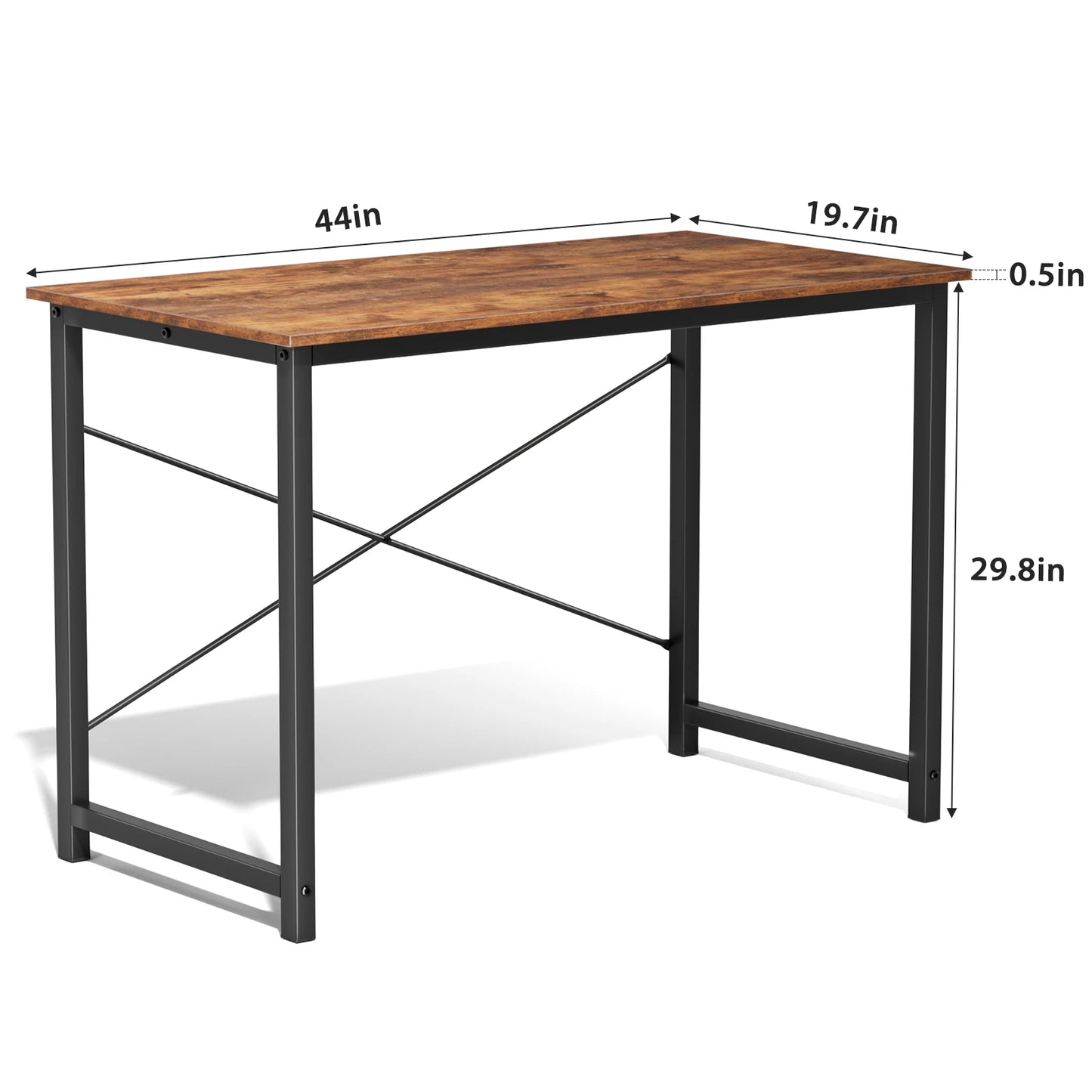 Modern Simple Style Compact Metal Frame Computer, Office, Writing, Study, Gaming Table, Easy Assembly