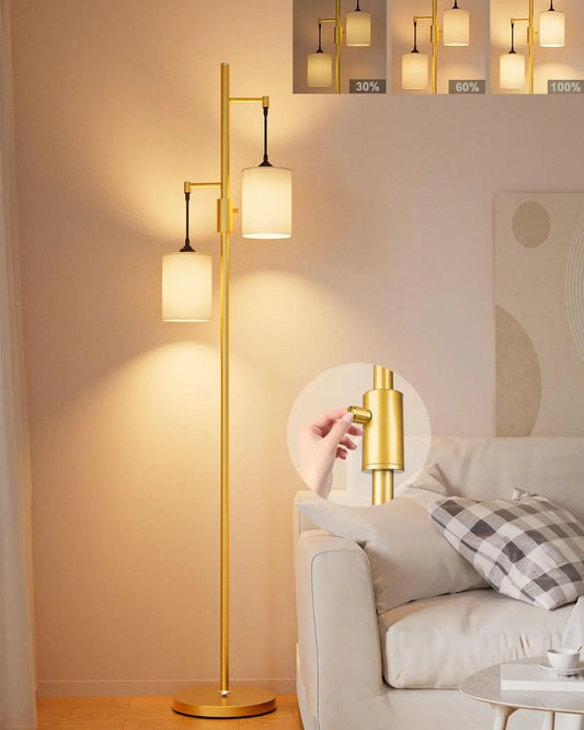 65IN Tree Floor Lamp with Dimmable LED Bulbs, Industrial Design