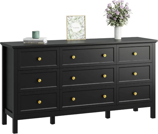 3-Piece Bedroom Set with 6-Drawer Dresser and Nightstands