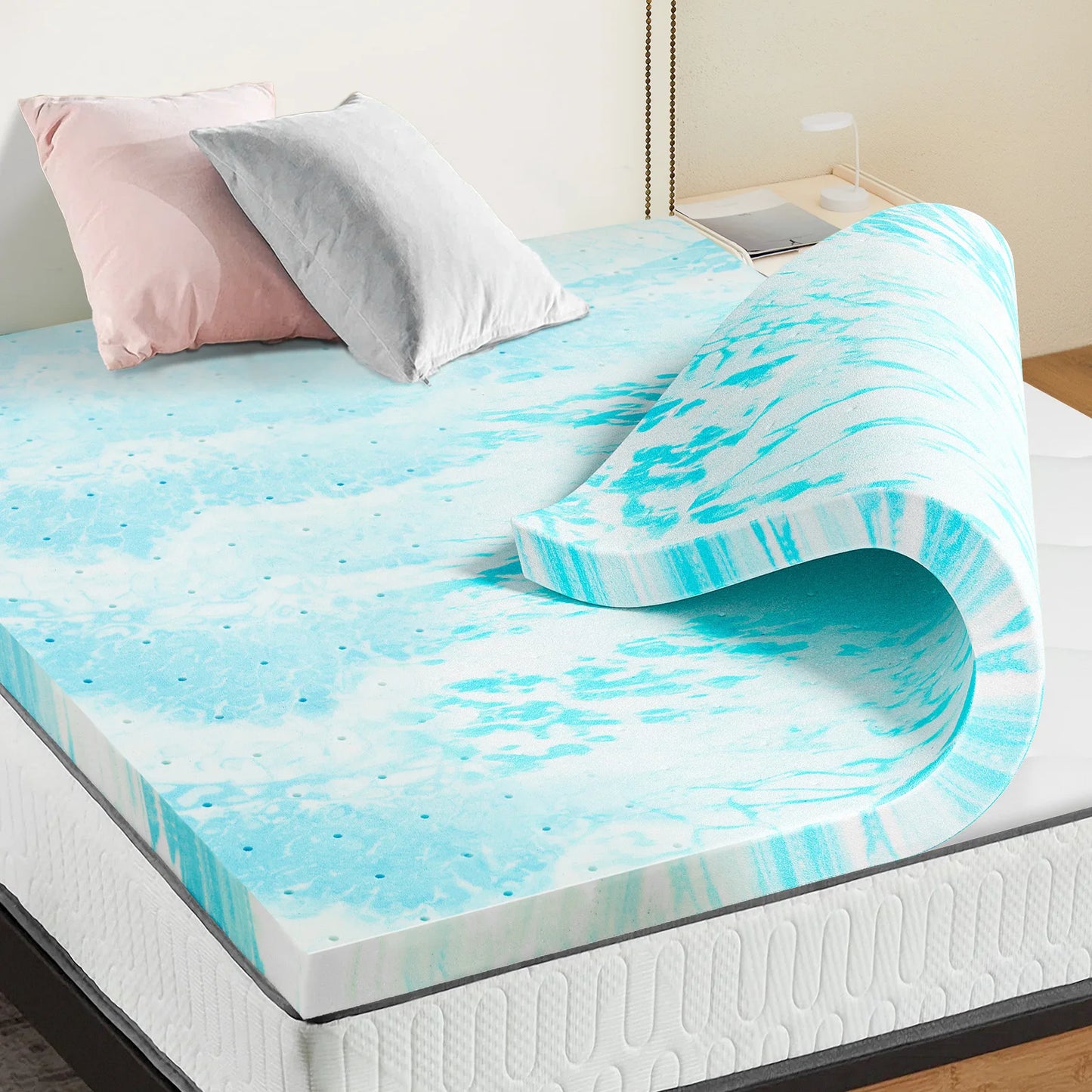 2-3 Inch Cooling Gel Memory Foam Mattress Topper
