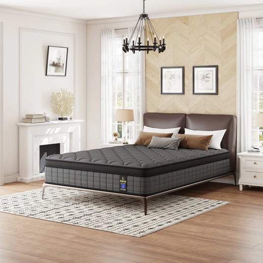 12"14"Twin, Full, Queen, King Memory Foam Pocket Spring Hybrid Mattress in a Box