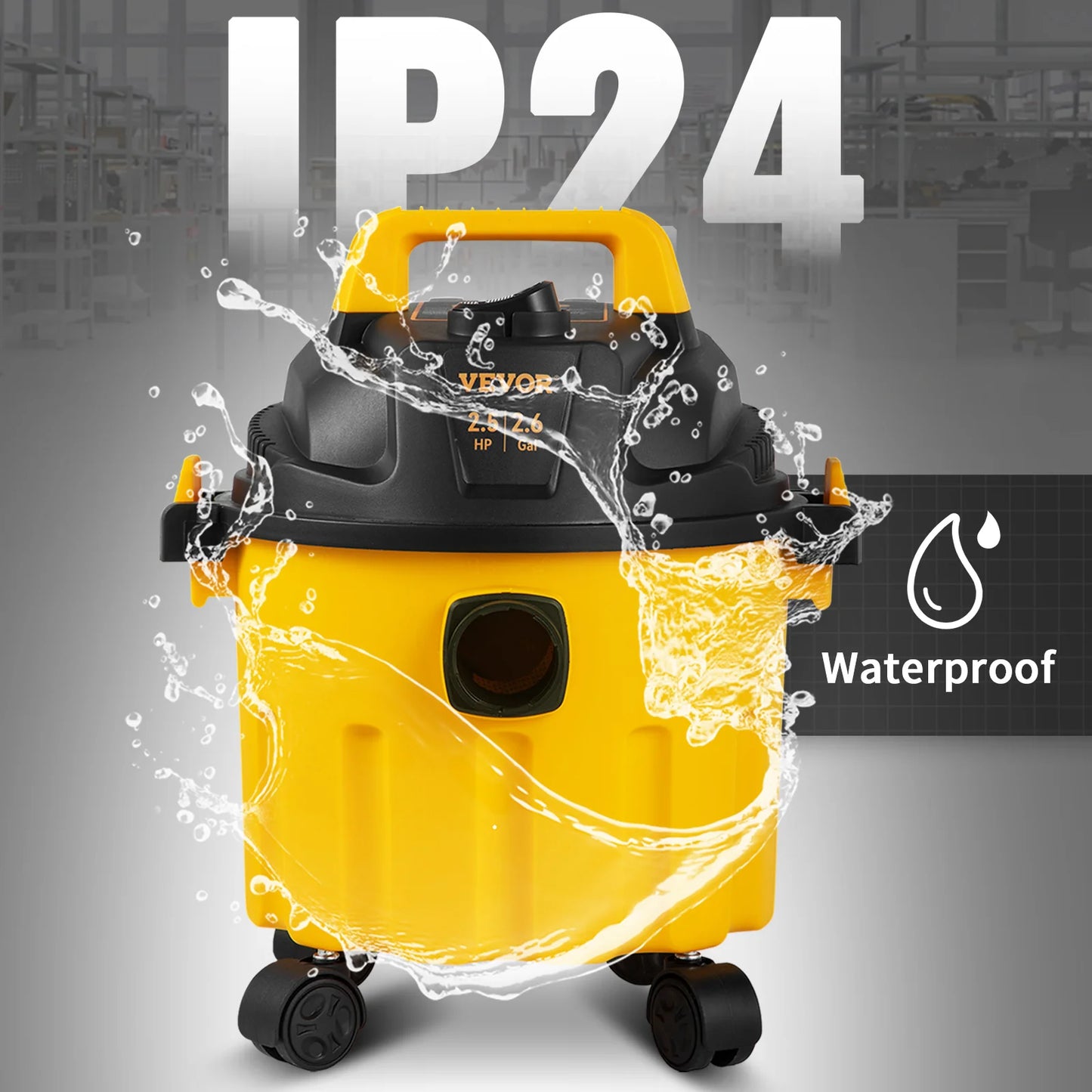 3 in 1 Portable Wet Dry Vac 2.6 Gallon 2.5 HP