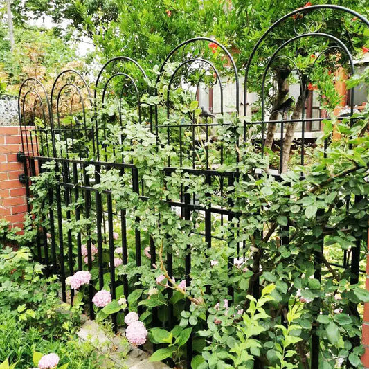2PCS Anti-Rust Metal Garden Trellis Fence for Outdoor