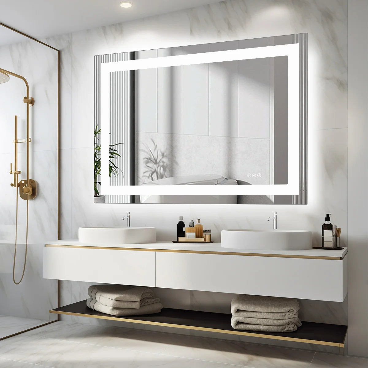 LED Bathroom Vanity Mirror Front Light and Backlit