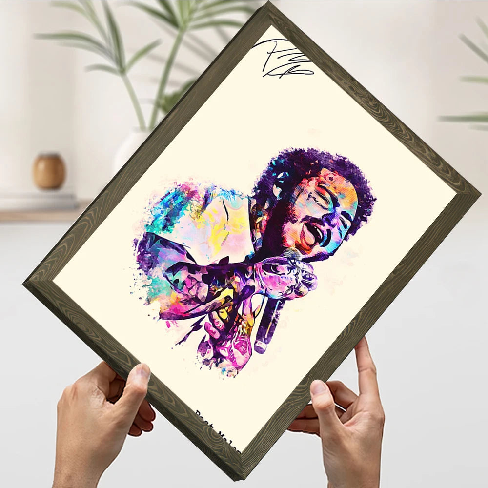 Post Malone Colorful Portrait Poster