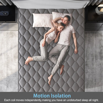 Hybrid Spring Memory Foam Mattress in a Box, 10"12"14"Twin Full Queen King Sizes