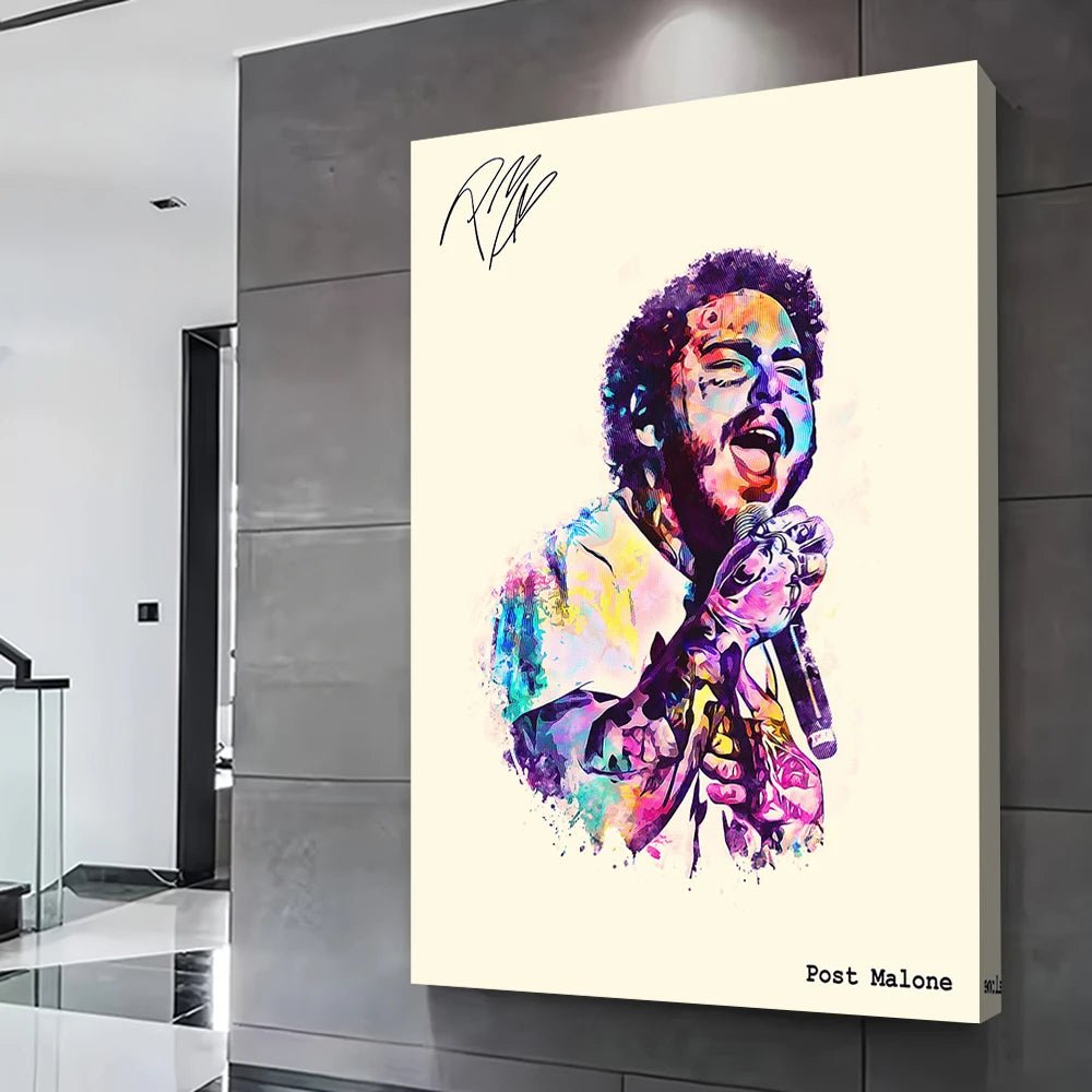 Post Malone Colorful Portrait Poster