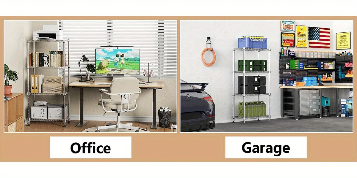 Multi-Tier Steel Utility Shelving Unit