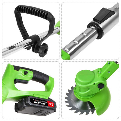 Electric Grass Trimmer 2-in-1 Cordless Cutter With 2x Battery