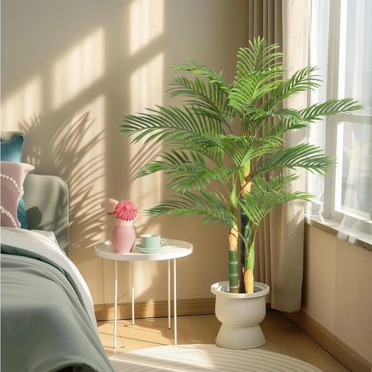 Artificial Triple Golden Cane Palm Tree