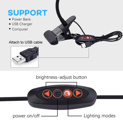 5W LED Clip on Desk Lamp with 3 Modes, Table Lamp