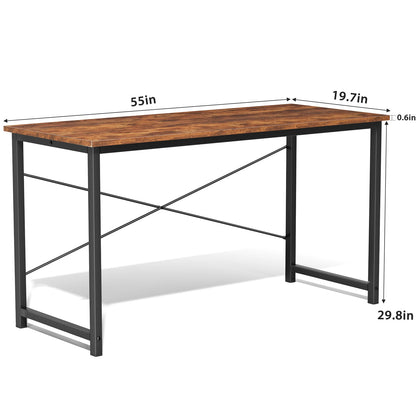 Modern Simple Style Compact Metal Frame Computer, Office, Writing, Study, Gaming Table, Easy Assembly