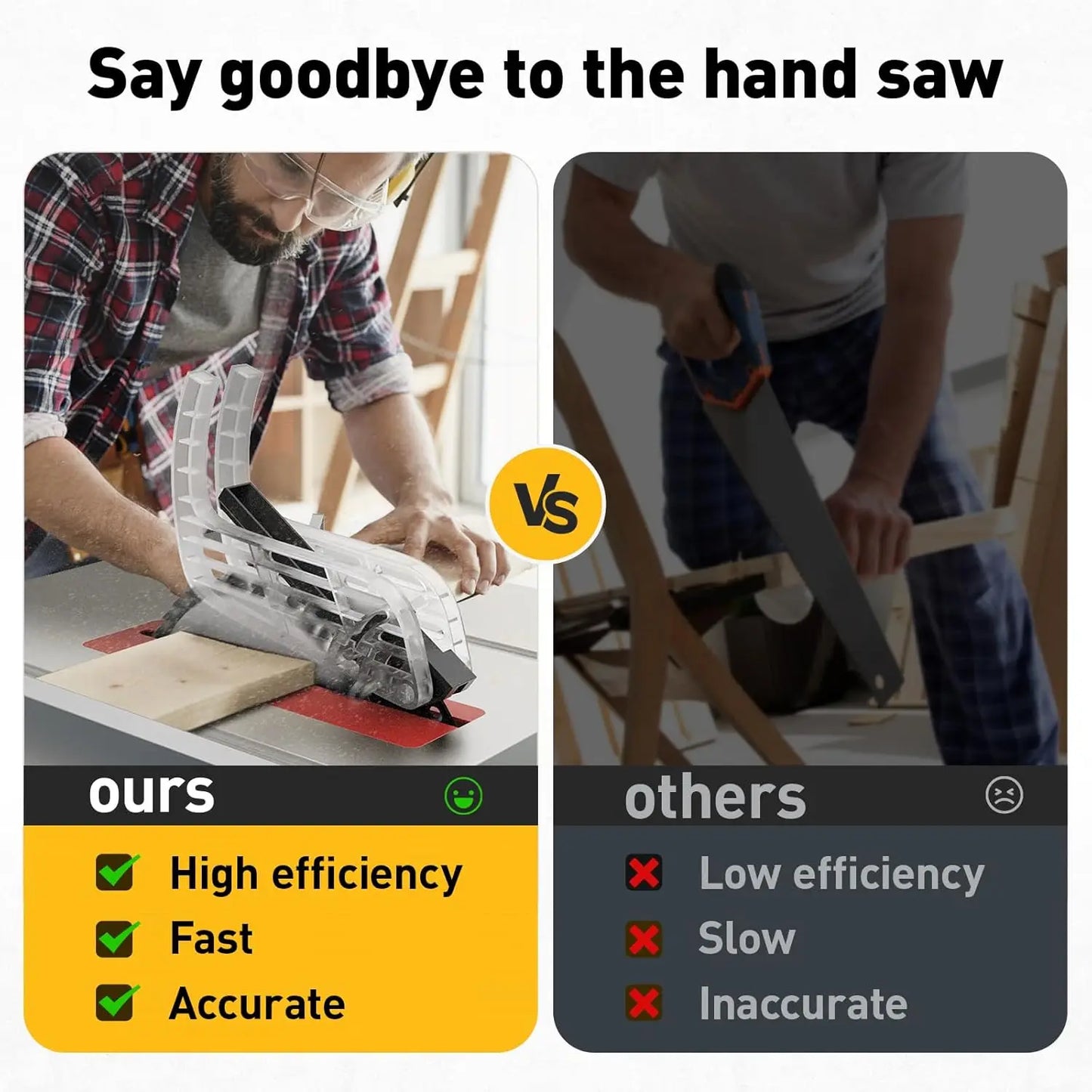 Mini Benchtop 10" Table Saw with 36T Blade for Wood PVC Aluminum Metal Cutting Home Workshop