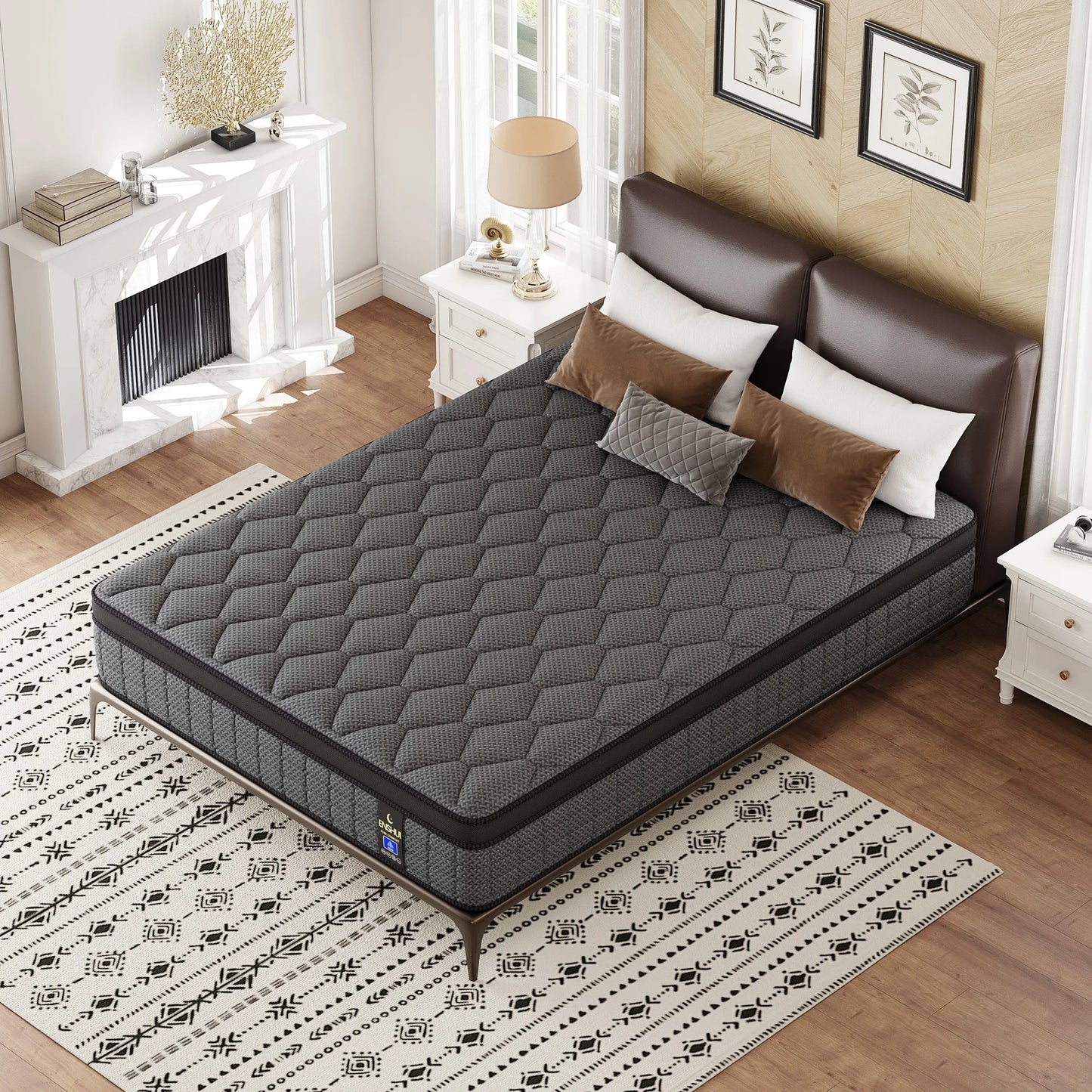 12"14"Twin, Full, Queen, King Memory Foam Pocket Spring Hybrid Mattress in a Box