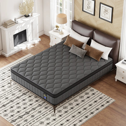 12"14"Twin, Full, Queen, King Memory Foam Pocket Spring Hybrid Mattress in a Box