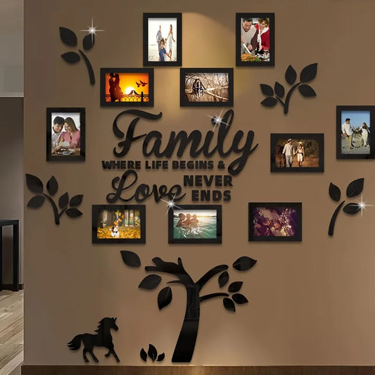 3D Acrylic Photo Wall Decor - DIY Customizable Photo Collage Kit for Home Wall Art, Acrylic Frame