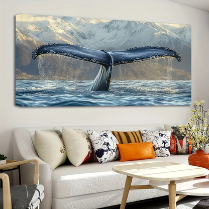 Whale Tail Mural Canvas Art