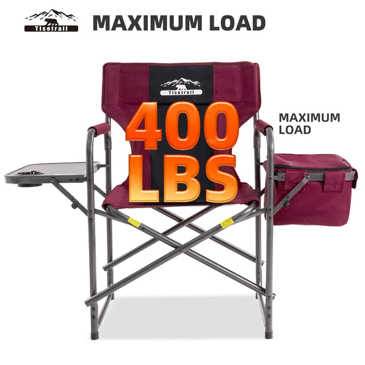 Director Camp Chair with Cooler Bag and Foldable Side Tray