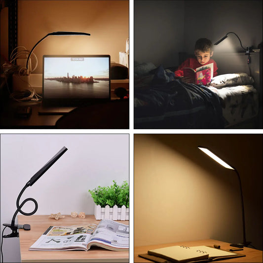 5W LED Clip on Desk Lamp with 3 Modes, Table Lamp