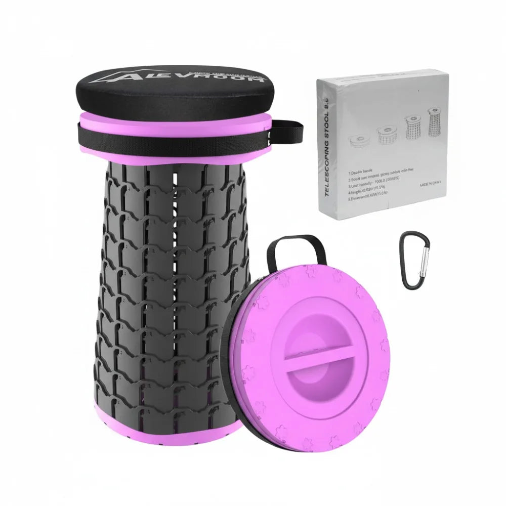 XXL Collapsible Stool with Cushion 19.7"